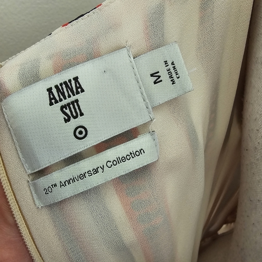 Anna Sui for Target Off-Shoulder Silk Dress - Picture 9 of 10